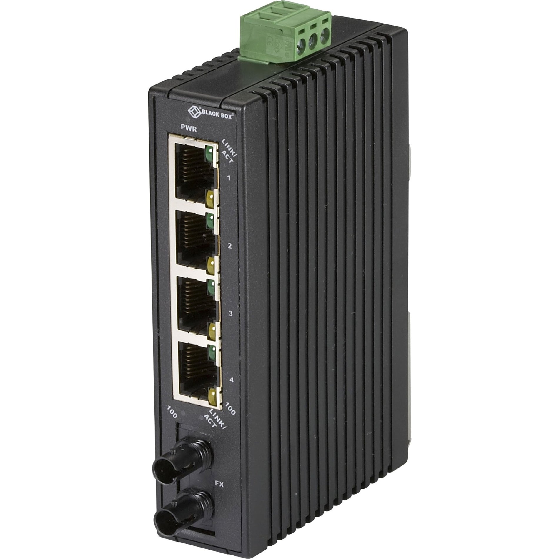 Black Box LBH120A-H-ST LBH 120 Ethernet Switch, 5-Port Fast Ethernet Network, TAA Compliant