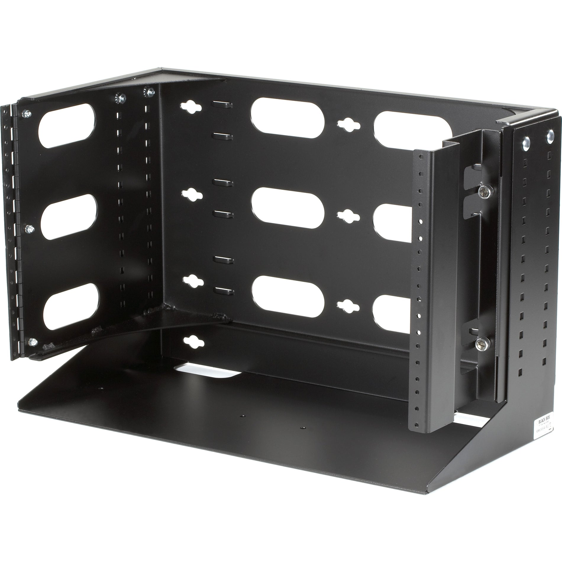 Black Box RM095A-R2 Wallmount Rack 12" with Swing Bracket and Adjustable Shelf, Lockable Door, Cable Management