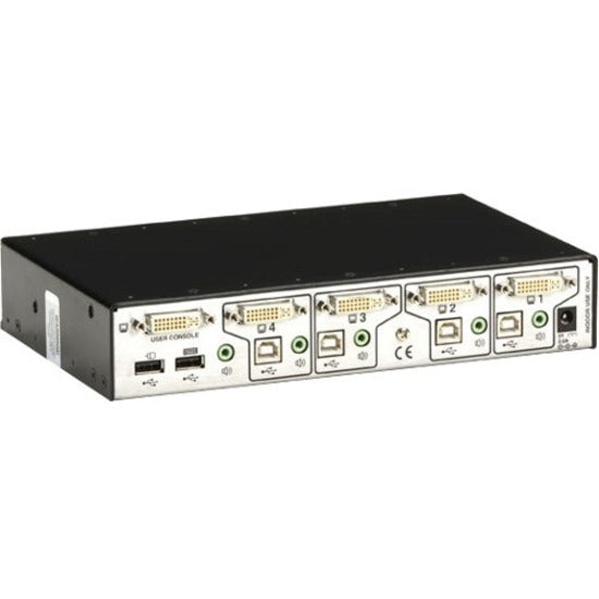 Black Box SW4008A-USB-EAL ServSwitch Secure KVM Switch with USB, EAL4+ Certified, DVI, 4-Port
