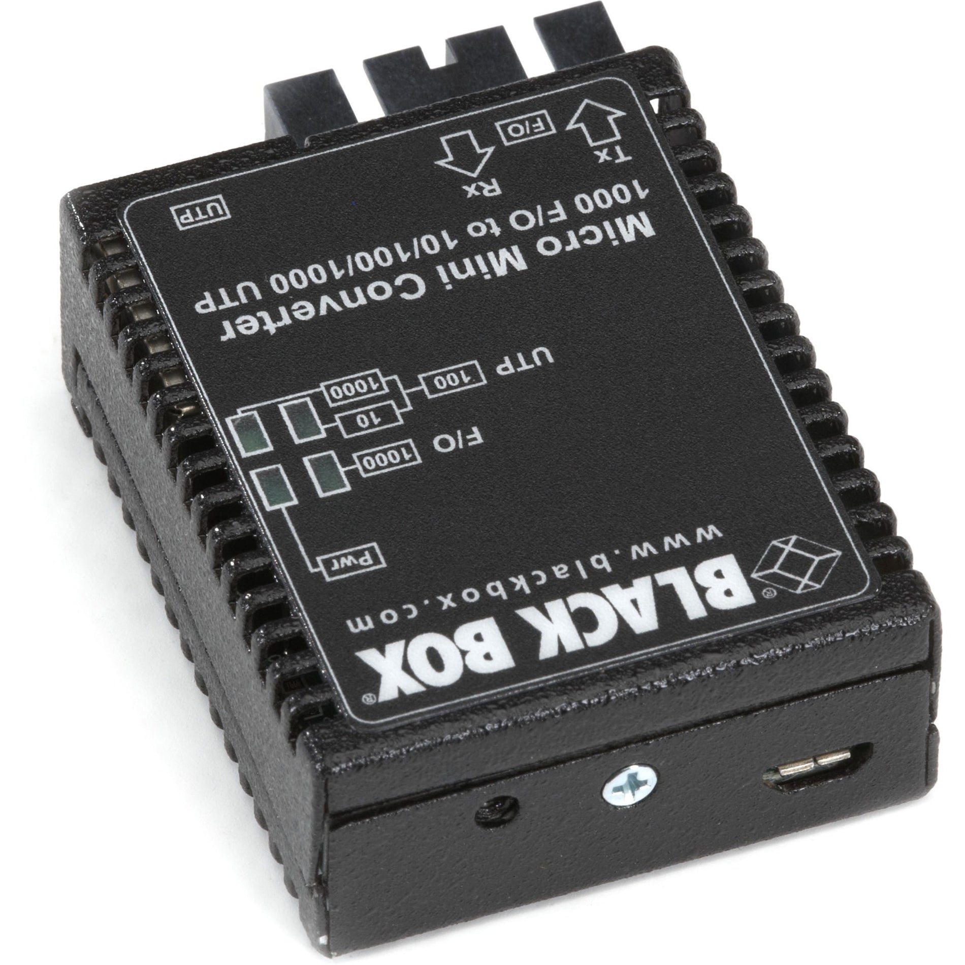 Black Box LMC4004A Micro Mini Transceiver/Media Converter, Gigabit Ethernet, Single-mode, 7.46 Mile Distance Supported
