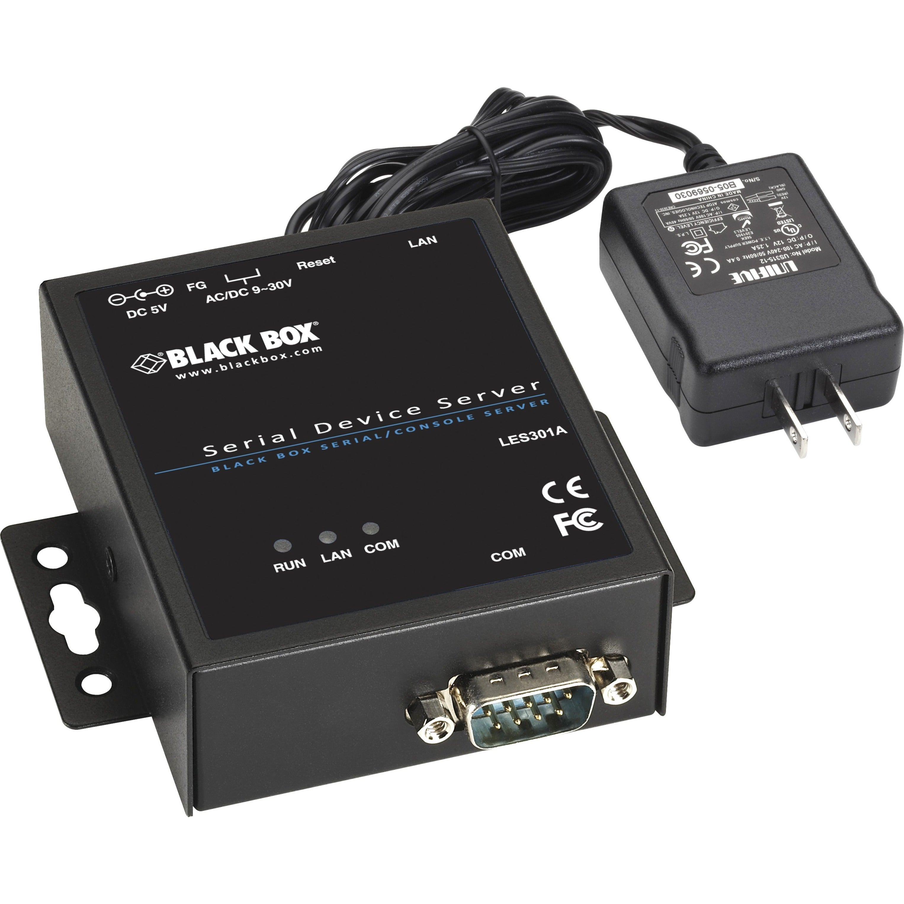 Black Box LES301A-KIT LES300 Device Server, 1 Serial Port, 10/100Base-TX Ethernet Technology