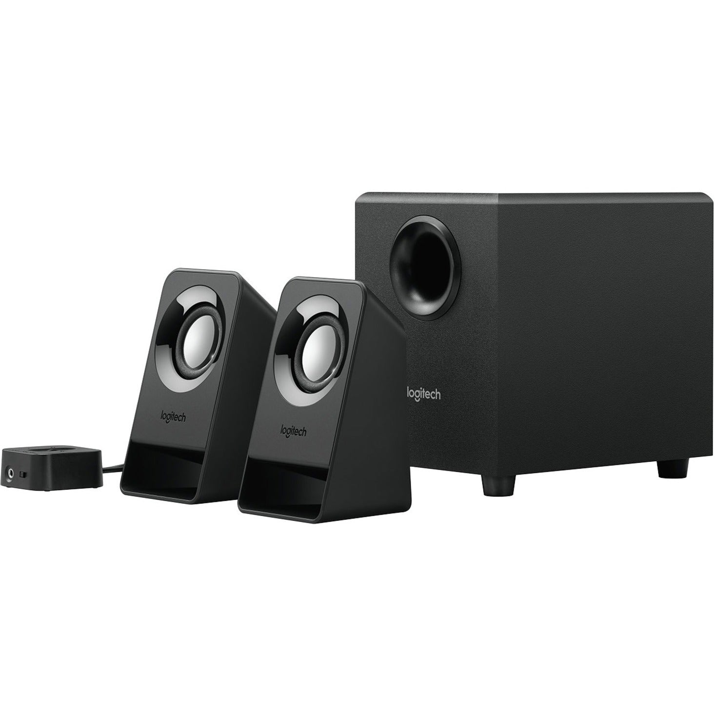Logitech 980-000941 Multimedia Speakers Z213, Compact 2.1 Speaker System, Black