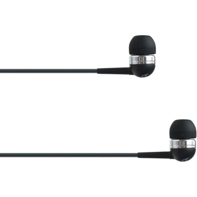 4XEM 4XIBUDBK Ear Bud Headphone Black, Comfortable, Wired, Stereo