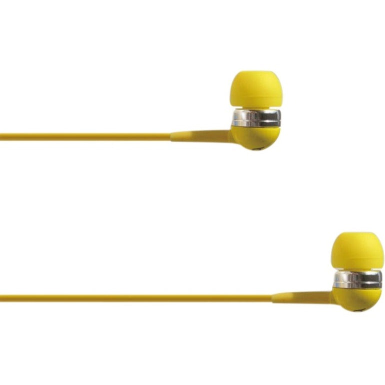 4XEM 4XIBUDYL Ear Bud Headphone Yellow, Binaural, On-cable Microphone, Mini-phone (3.5mm) Interface