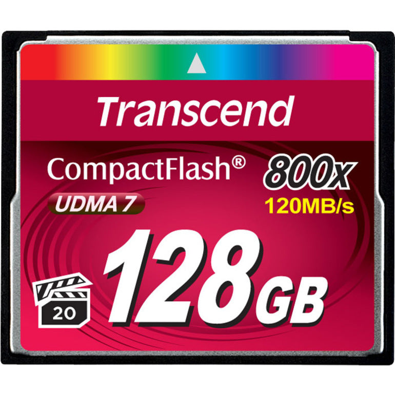 Transcend TS128GCF800 128GB 800x Premium Compact Flash Card, High-Speed Memory Storage for Professional Photography