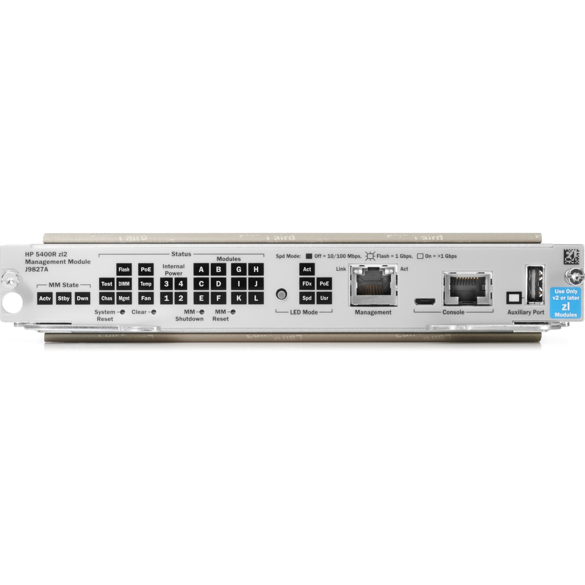 HPE J9827A 5400R zl2 Management Module, USB Management for HP 5400R Series Switches