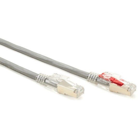 Black Box C5EPC70S-GY-15 GigaBase 3 Cat.5e Patch Network Cable, 15 ft, Shielded, PoE, Rugged, Lockable, Gray