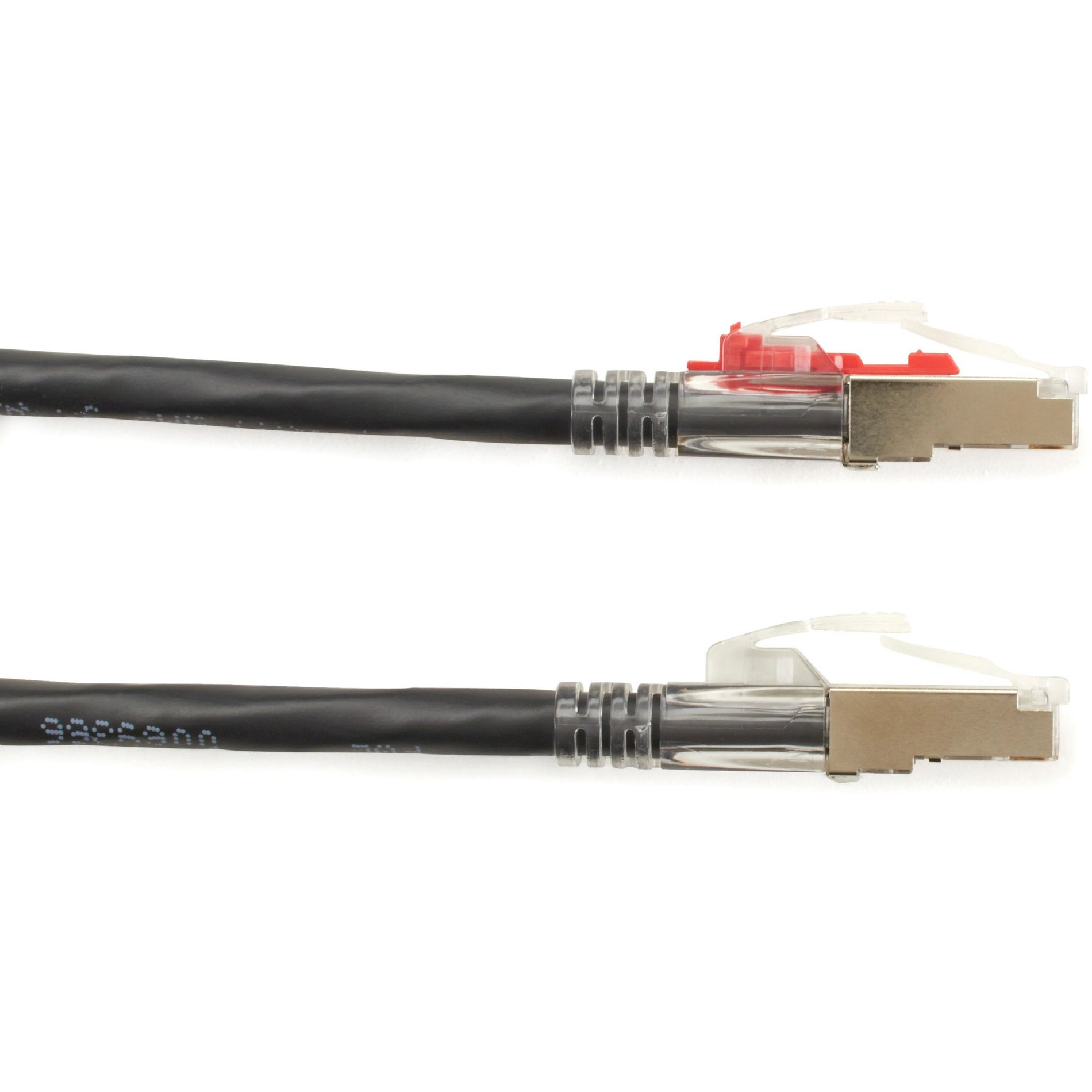 Black Box C6APC80S-BK-03 GigaTrue 3 CAT6A Locking Snagless Patch Cable, 3 ft, 10 Gbit/s