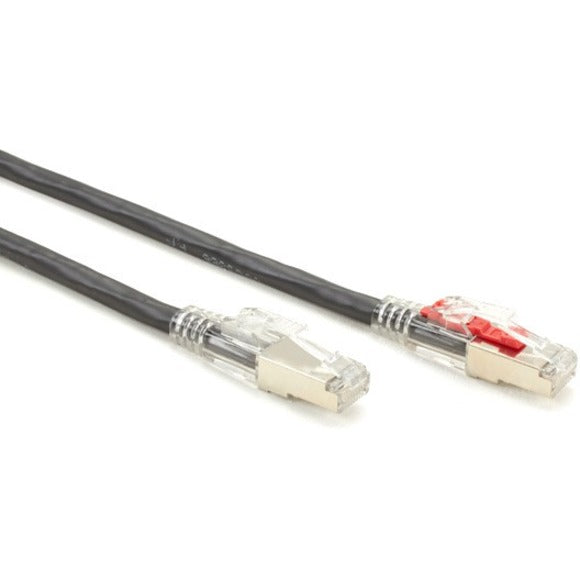 Black Box C6APC80S-BK-07 CAT6A 650-MHz Locking Snagless Patch Cable, 7 ft, Gold Plated Connectors, 10 Gbit/s Data Transfer Rate
