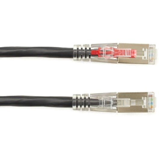 Black Box C6PC70S-BK-02 GigaTrue 3 Cat.6 (S/FTP) Patch Network Cable, 2 ft, PoE, Rugged, Lockable, EMI/RF Protection