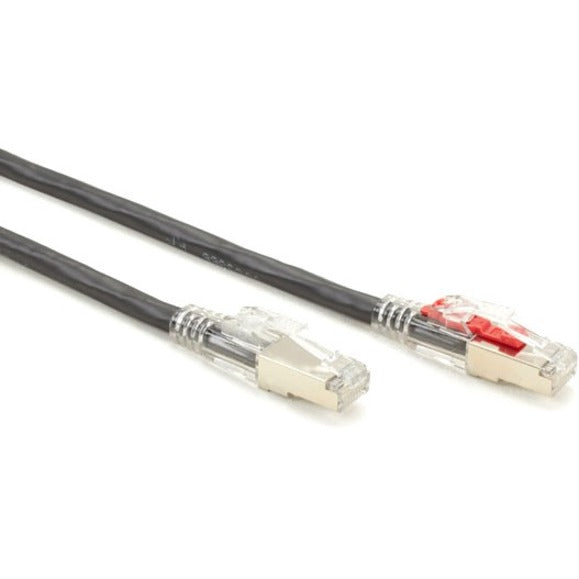 Black Box C6PC70S-BK-10 GigaTrue 3 Cat.6 (S/FTP) Patch Network Cable, 10 ft, PoE, Rugged, Lockable, EMI/RF Protection