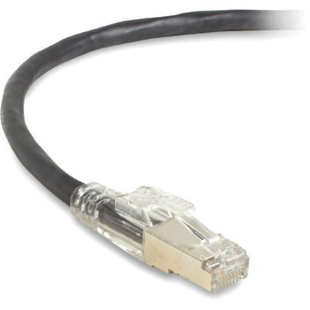 Black Box C6PC70S-BK-10 GigaTrue 3 Cat.6 (S/FTP) Patch Network Cable, 10 ft, PoE, Rugged, Lockable, EMI/RF Protection