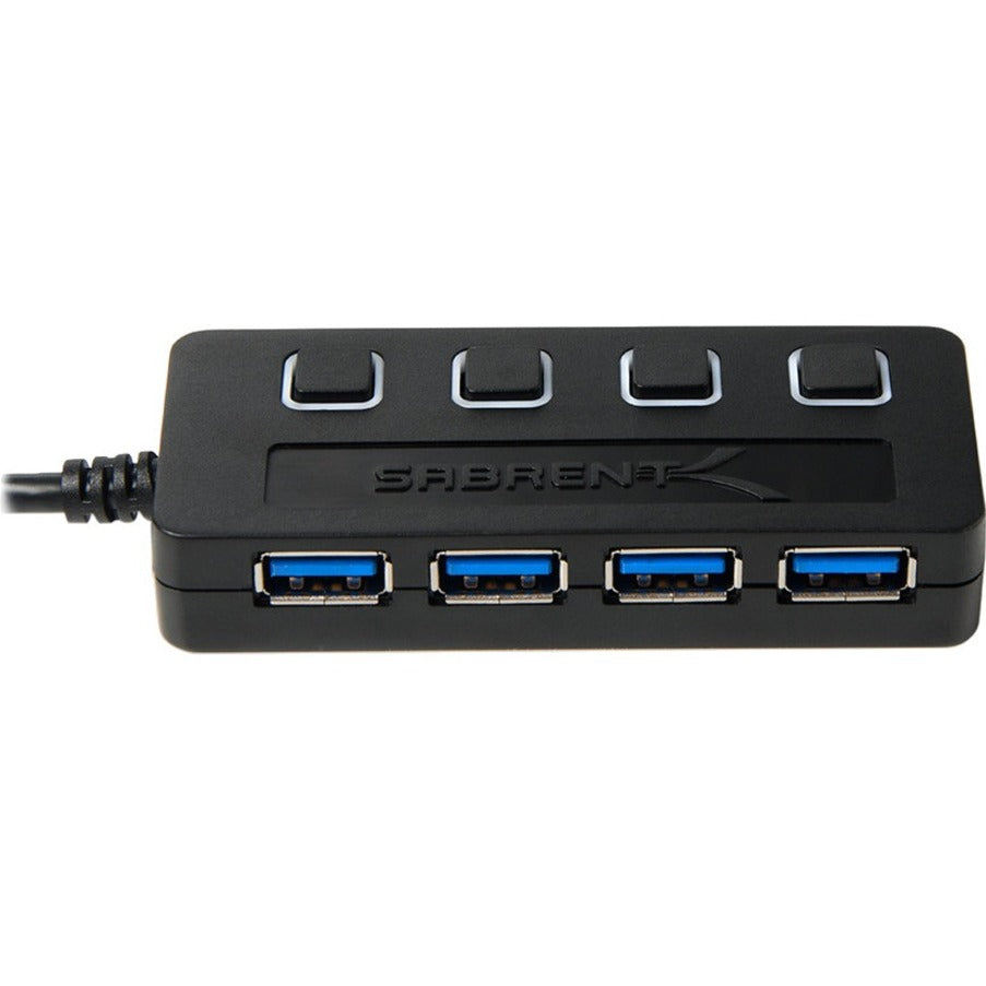 Sabrent HB-UM43 4-Port USB 3.0 Hub with Power Switches, Convenient and Versatile USB Expansion Solution