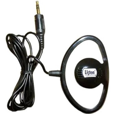 Listen LA-164 Ear Speaker, Over-the-ear Mono Earphone, Dark Gray, 32 Ohm Impedance