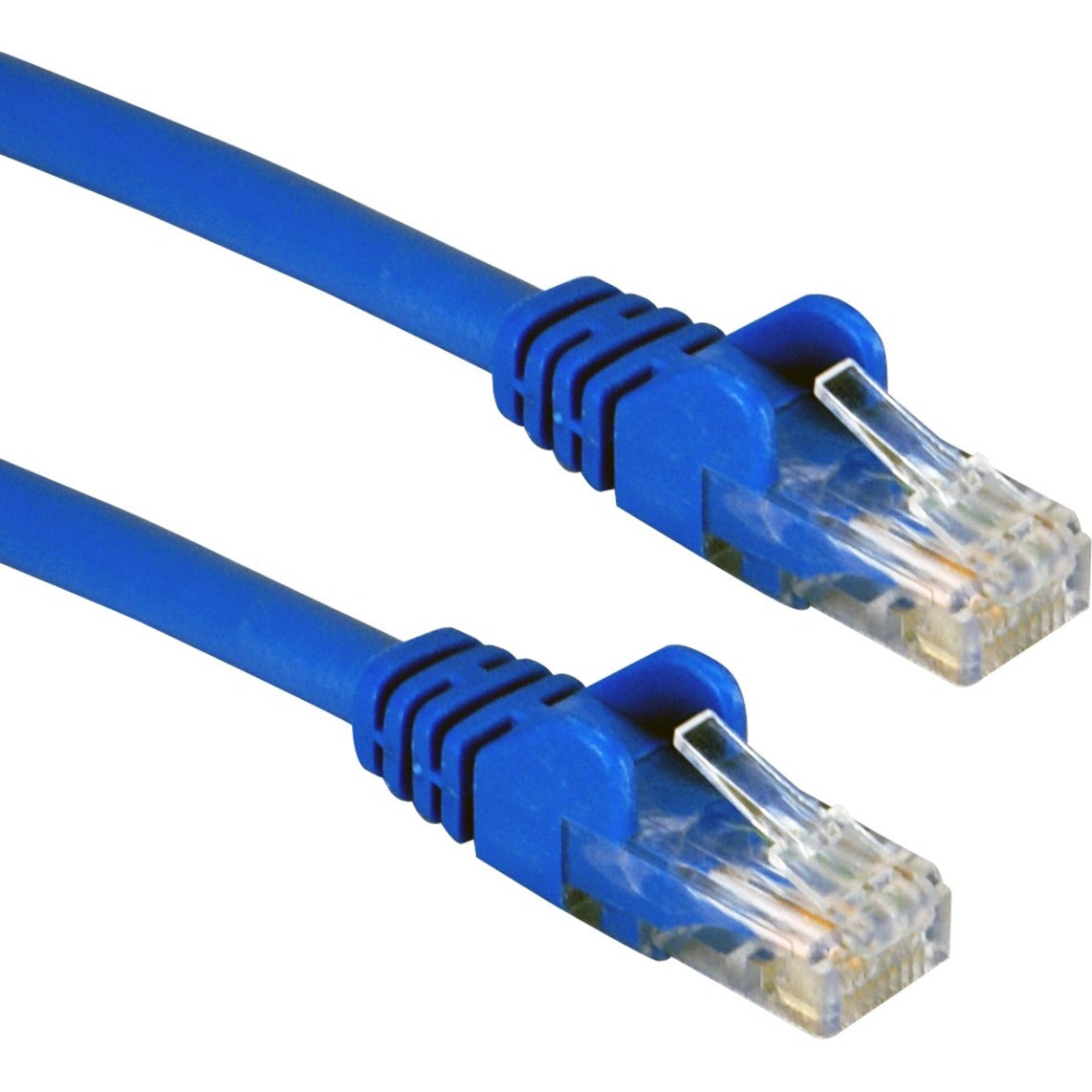 QVS CC6-07BL 3-Pack 7ft CAT6/Ethernet Gigabit Flexible Molded Blue Patch Cord, Snagless, Copper Conductor