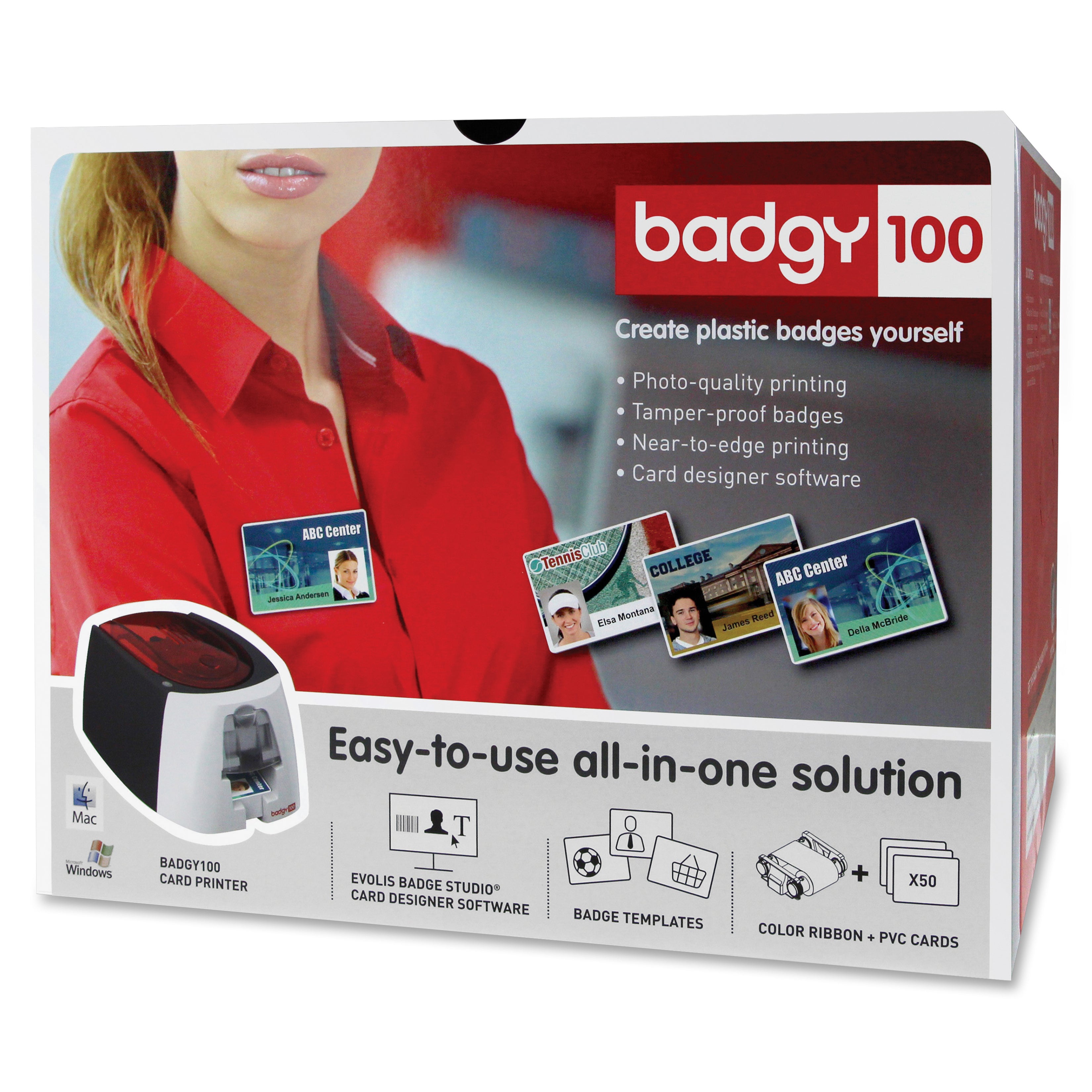 Evolis Badgy100 プラスチックIDカードソリューション Badgy100 ID Card Printer