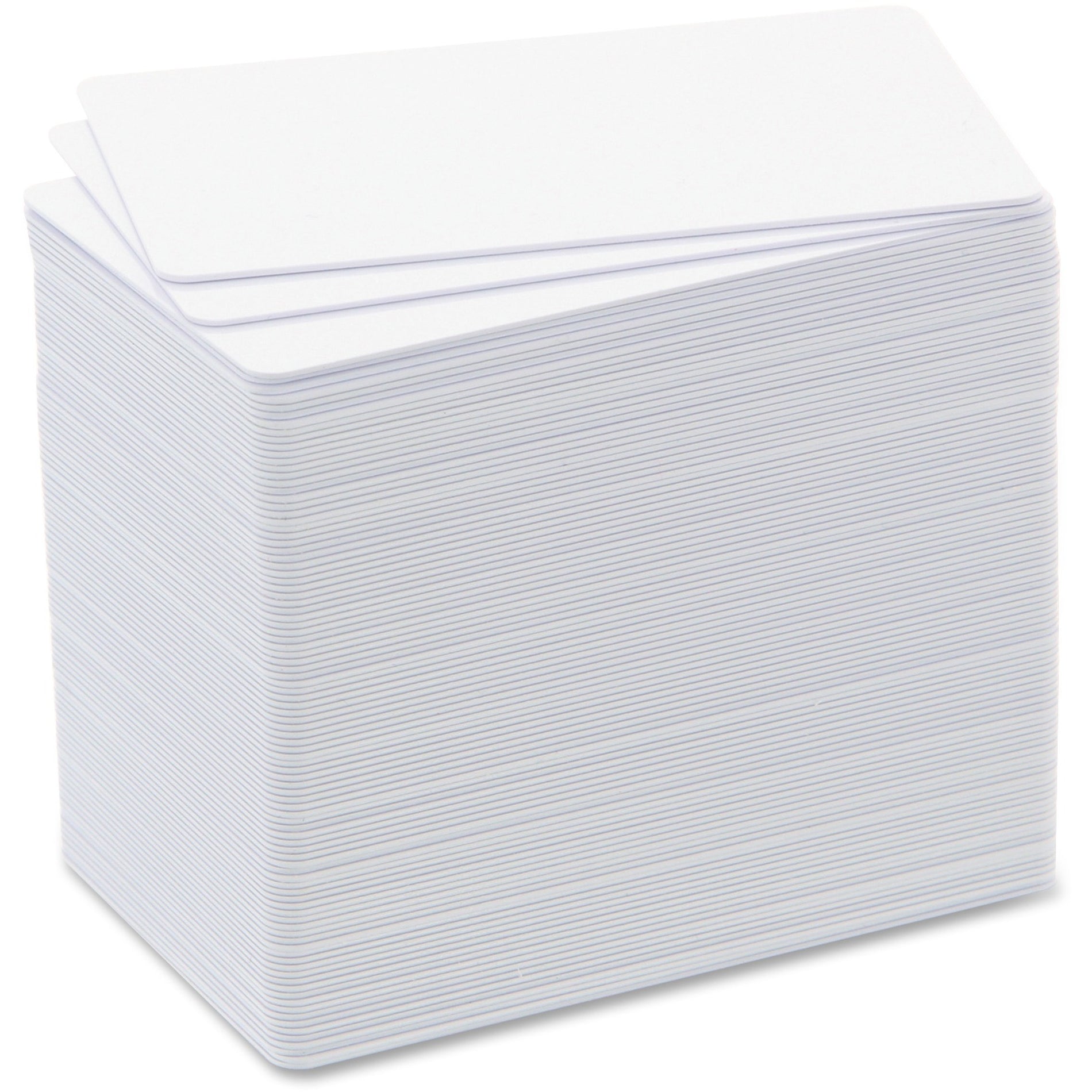 Badgy CBGC0020W Printable Multipurpose Card, 100 Pack, PVC Plastic, 3 3/8" x 2 1/8", CR-80, 19.69 mil