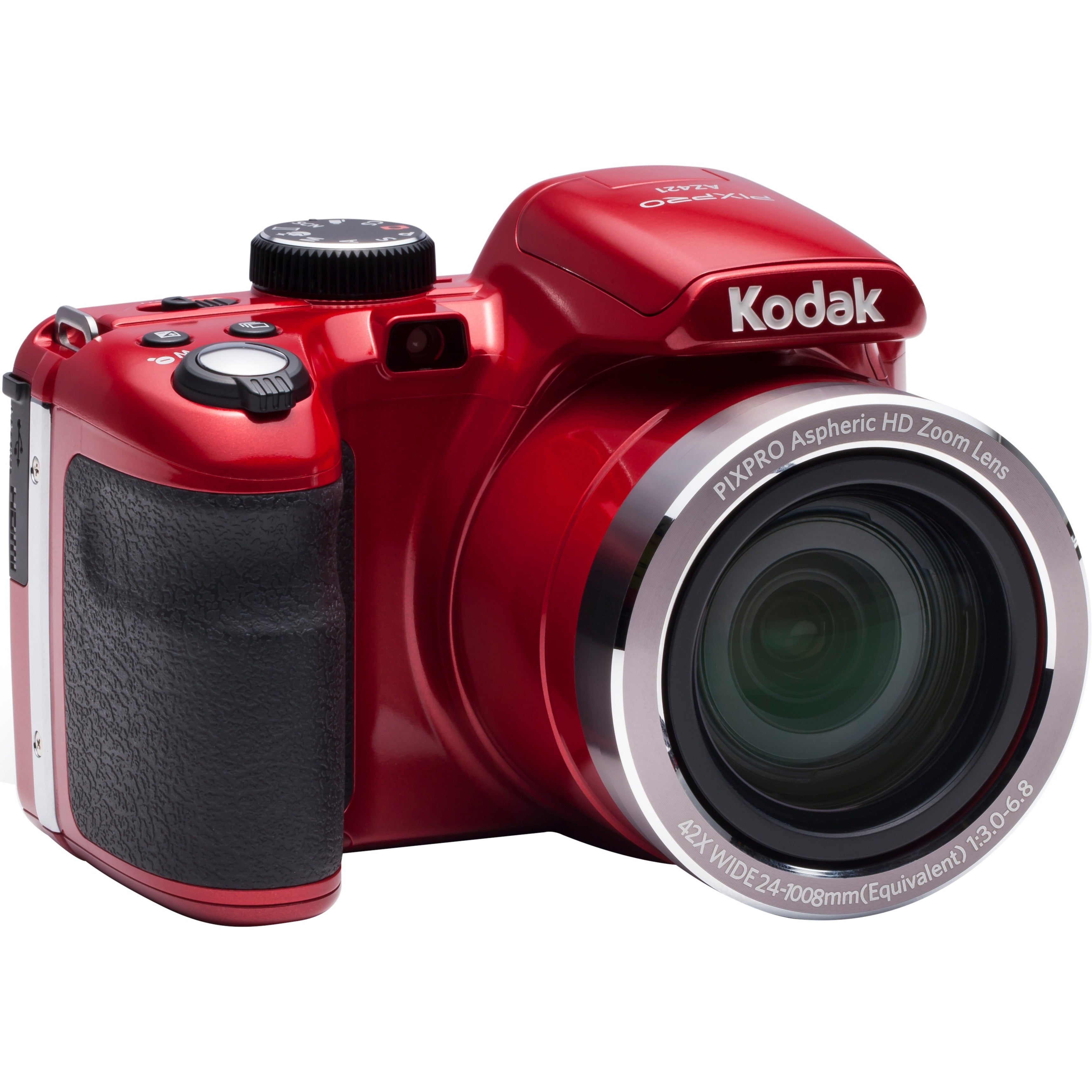 Kodak AZ421-RD PIXPRO 16.2MP Compact Camera, 42x Optical Zoom, 720p HD Video