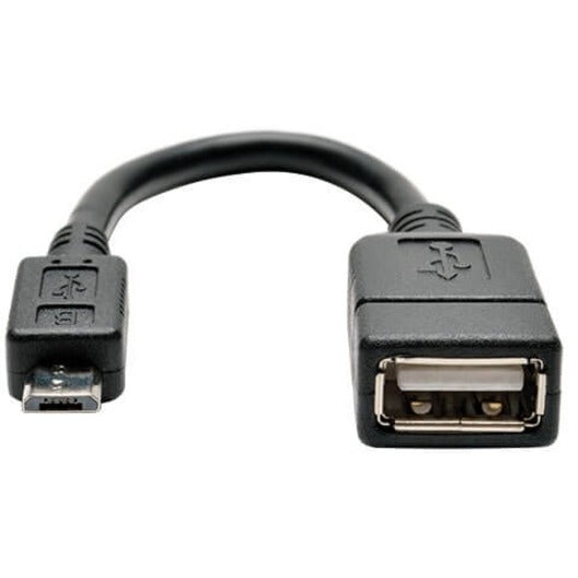 Tripp Lite U052-06N USB OTG Adapter, Data Transfer Cable, 6", Smartphone, Keyboard, Mouse, Tablet
