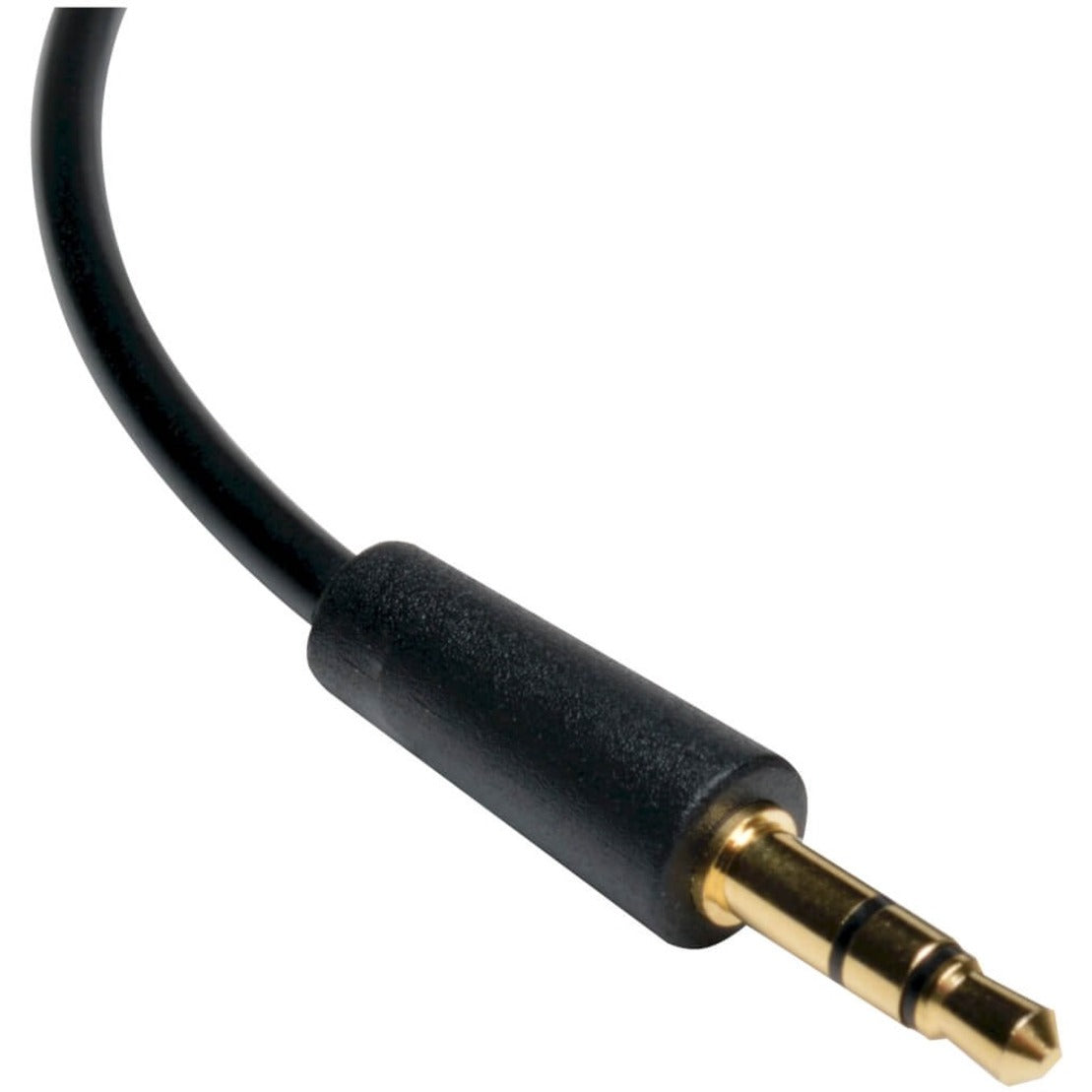 Tripp Lite P312-003-RA 3.5mm Mini Stereo Audio Cable with One Right Angle Plug (M/M) 3-ft, Gold-Plated Connectors