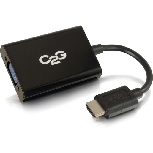 C2G HDMI to VGA Adapter Converter Dongle with Stereo Audio M/F - Black (41351)