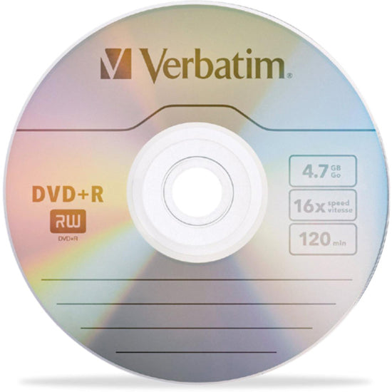 Verbatim 95033 AZO DVD+R 4.7GB 16X with Branded Surface - 25pk Spindle, 120 Min Video
