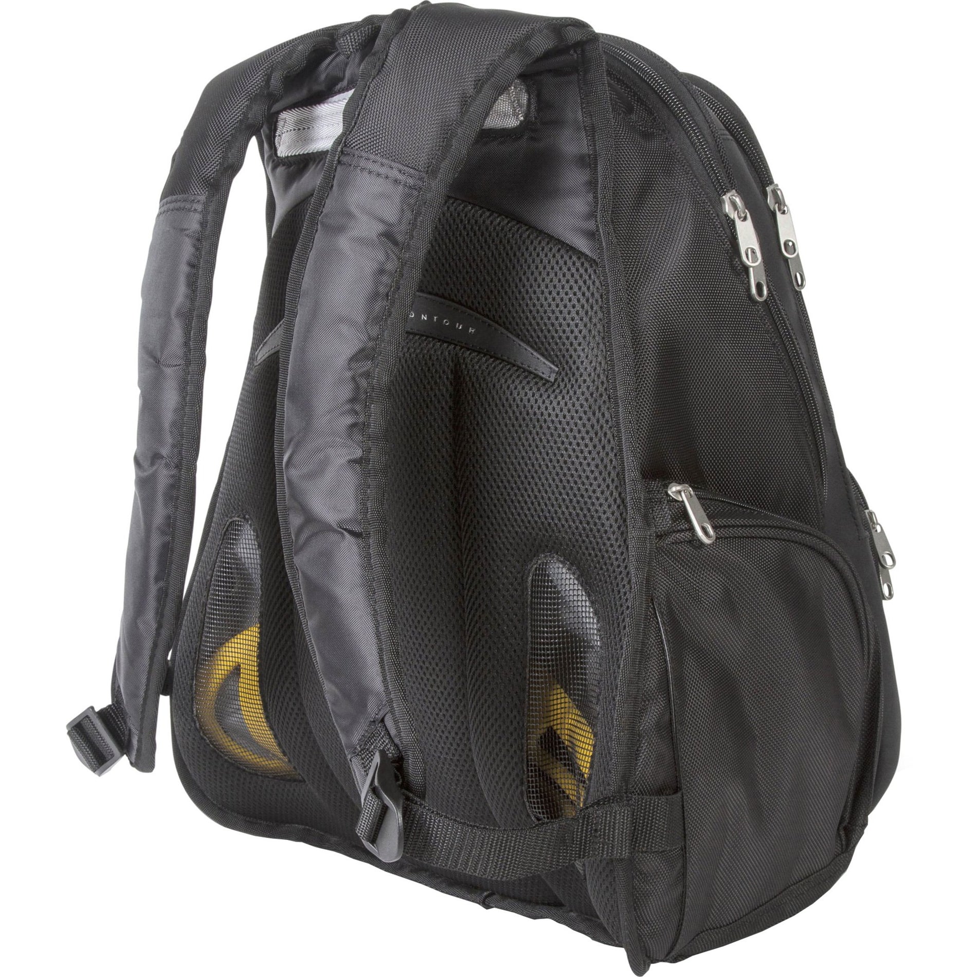 Kensington K62238B Contour Laptop Backpack - 16"/43.2cm, Black, Lifetime Warranty, Bottle, Notebook, Key, Digital Audio Player, Headphone