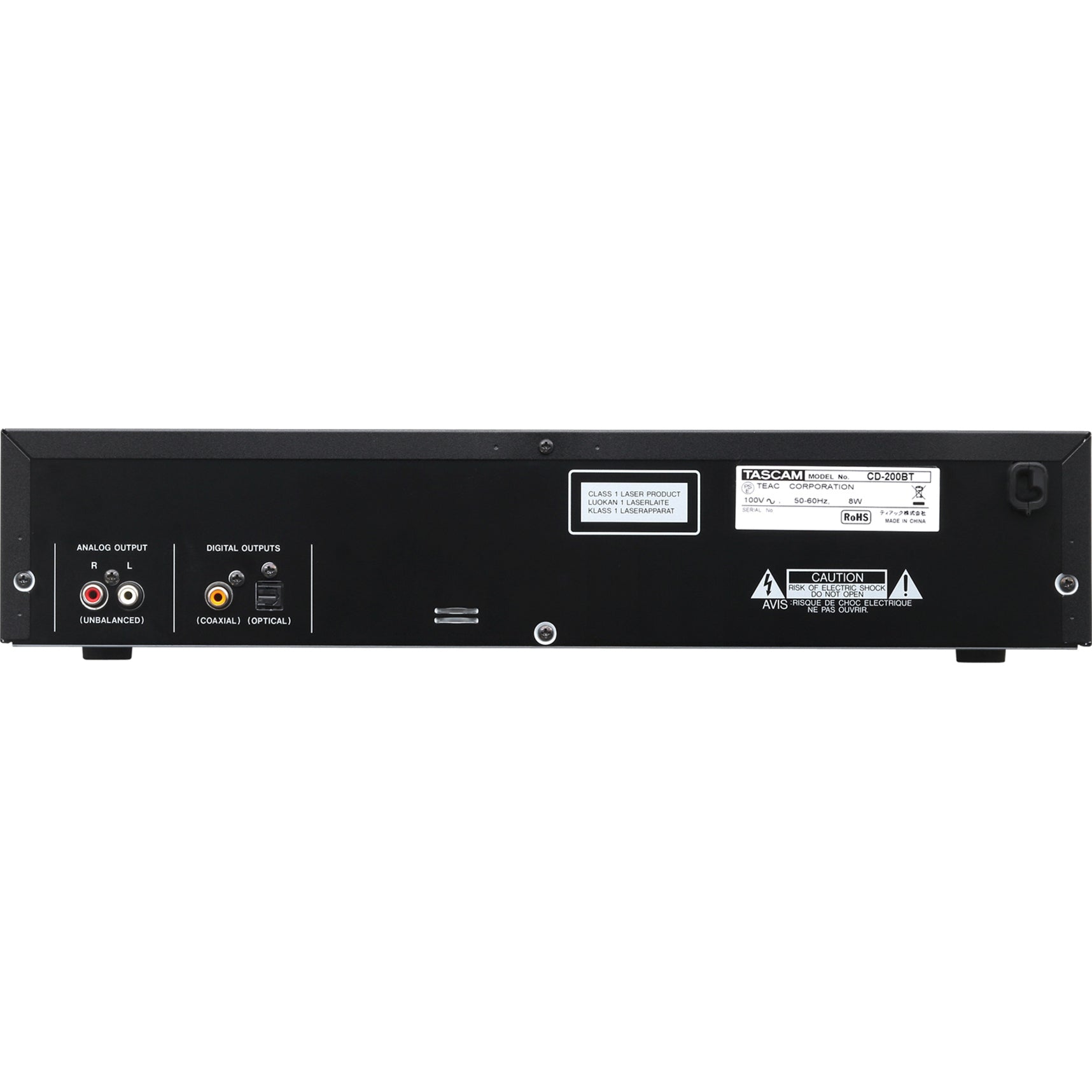 TASCAM CD-200BT Professional CD Player with Bluetooth Receiver, 1 Year Warranty, Rack-mountable