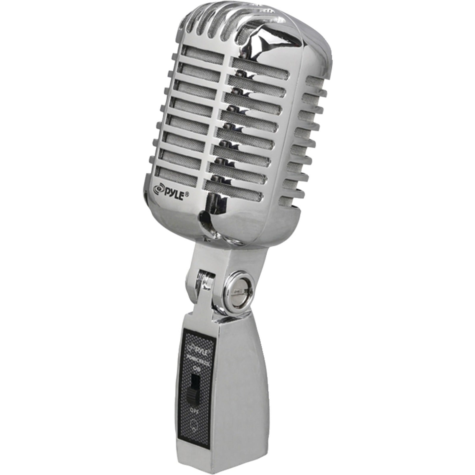 PylePro PDMICR42SL Classic Retro Microphone, Wired Dynamic Microphone - Silver