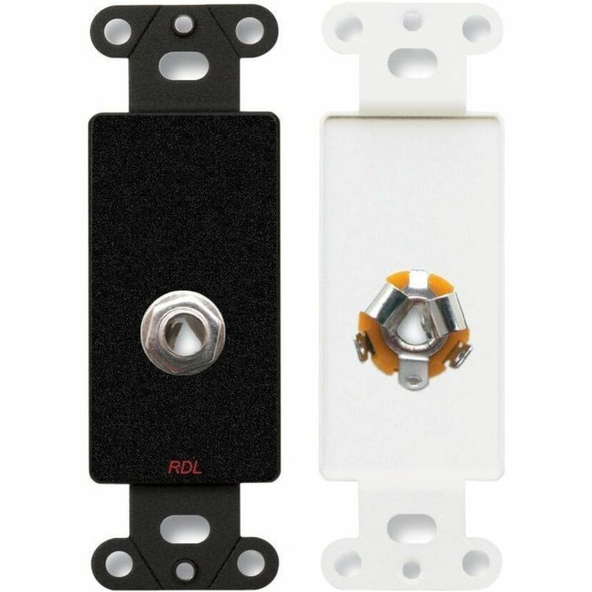 RDL DB-1/4F 1/4" Phone Jack on Decora Wall Plate, Wall Mount Faceplate