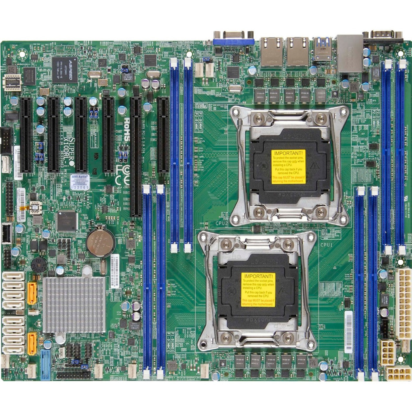 Supermicro MBD-X10DRL-I-B X10DRL-i Server Motherboard, XEON5 C612 ATX VGA 2XGBE SATA3 IPMI 10-PACK