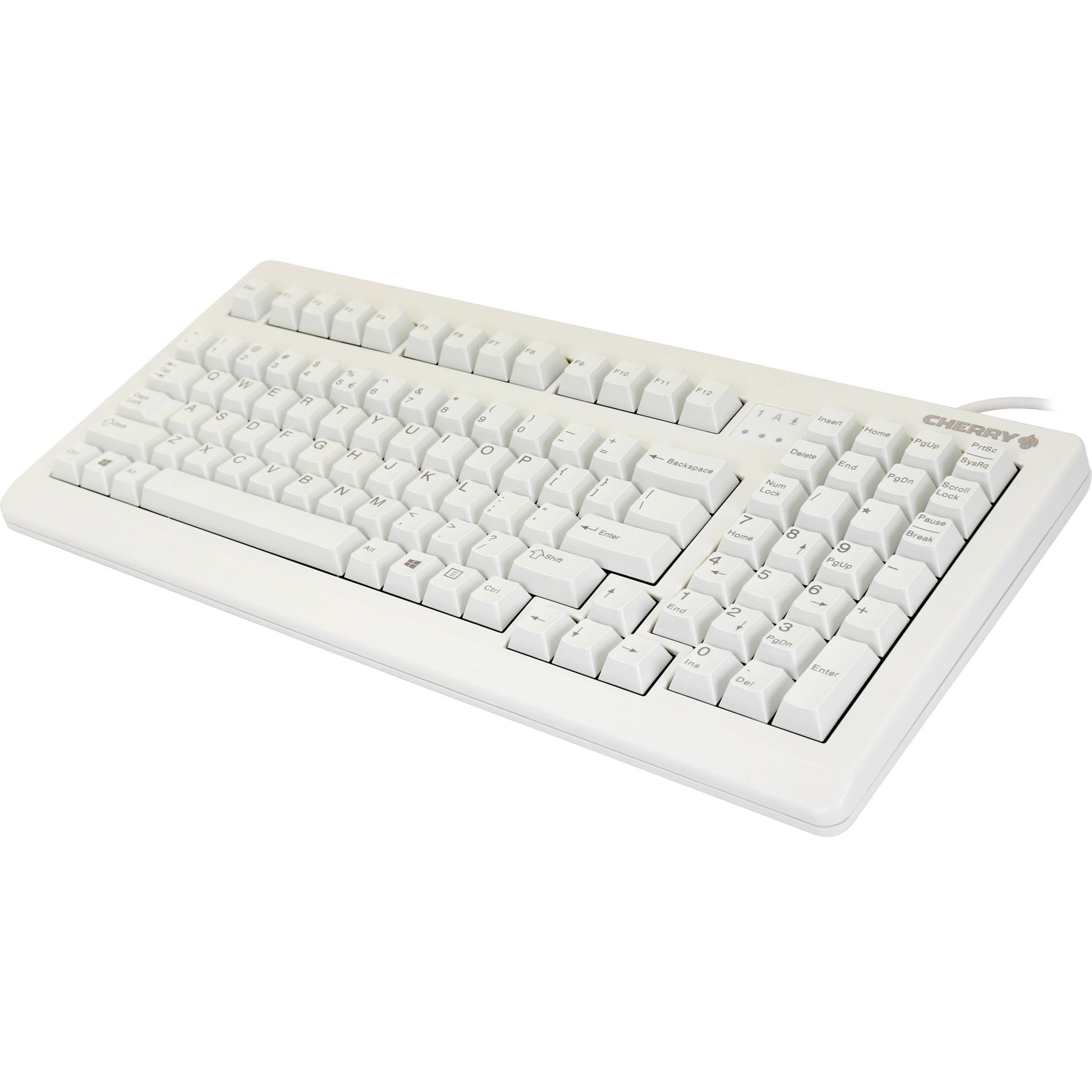 CHERRY G80-1800 G80-1800LPCEU-0 Light Gray Wired Mechanical Keyboard, Compact Design, Ergonomic, 3-Year Warranty
