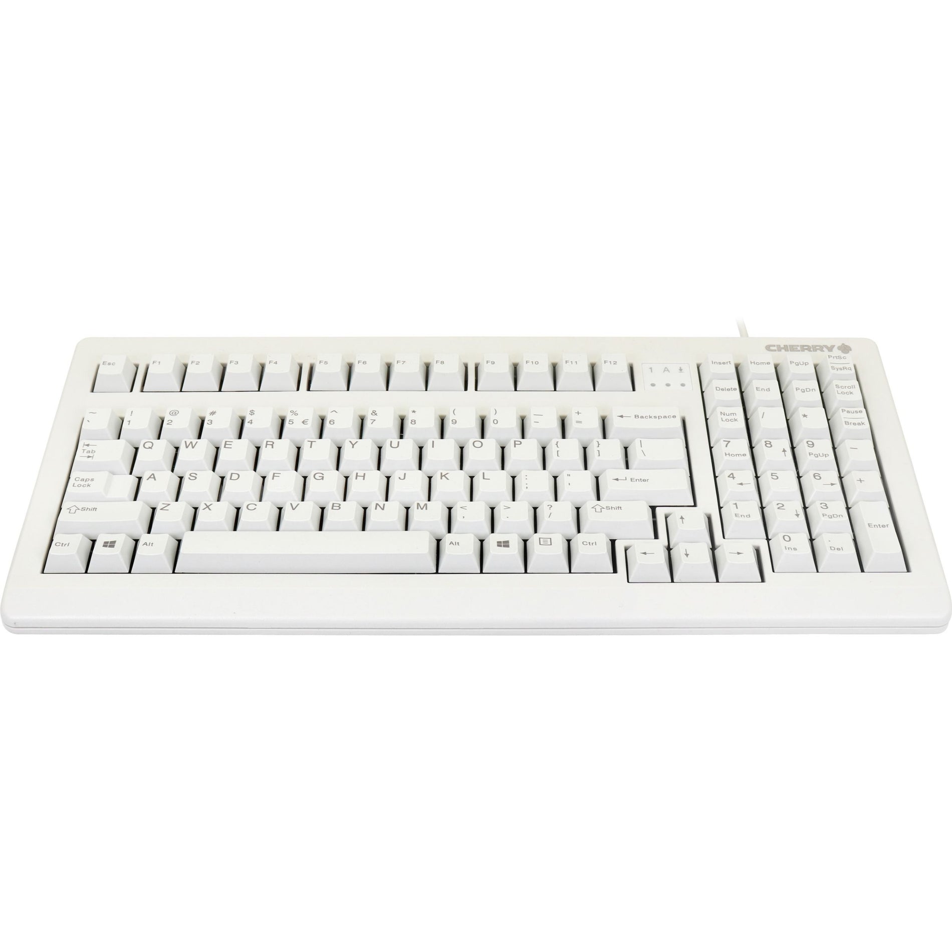 CHERRY G80-1800 G80-1800LPCEU-0 Light Gray Wired Mechanical Keyboard, Compact Design, Ergonomic, 3-Year Warranty