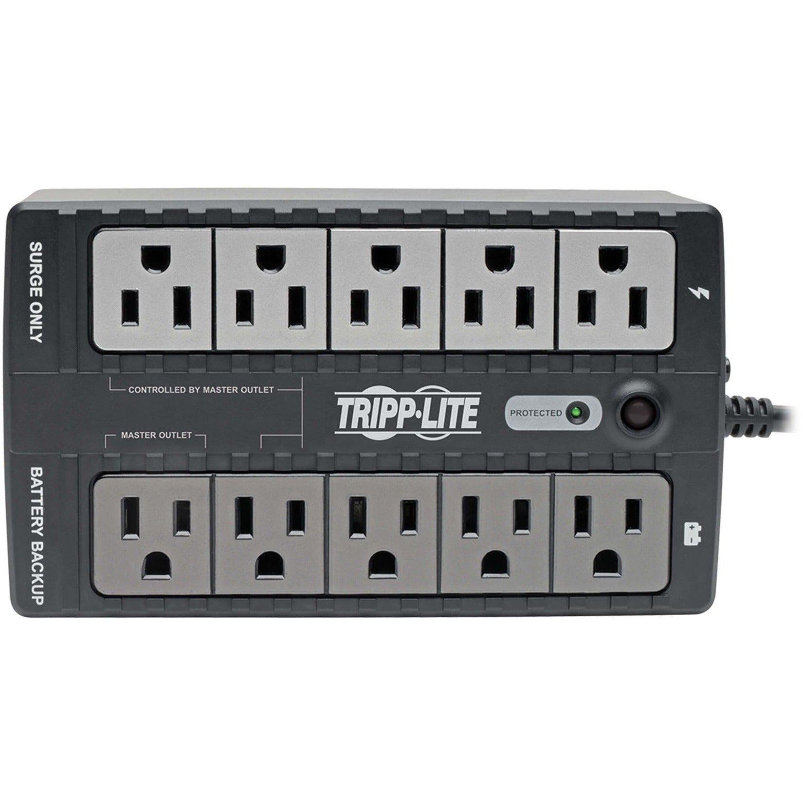 Tripp Lite ECO650UPSM Eco 650VA Energy-saving Standby 120V UPS with USB Port and Muted Alarm, 3 Year Warranty, Overload and Power Failure Alarm