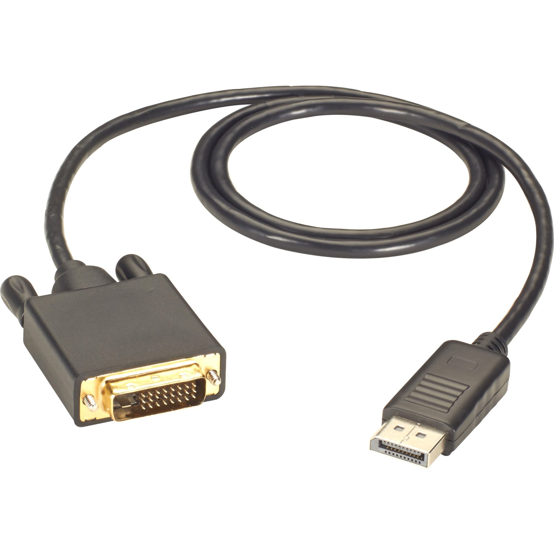 Black Box EVNDPDVI-0003-MM DisplayPort to DVI Cable - Male to Male, 3-ft. Plug & Play, 10.8 Gbit/s Data Transfer Rate, 1920 x 1080 Supported Resolution