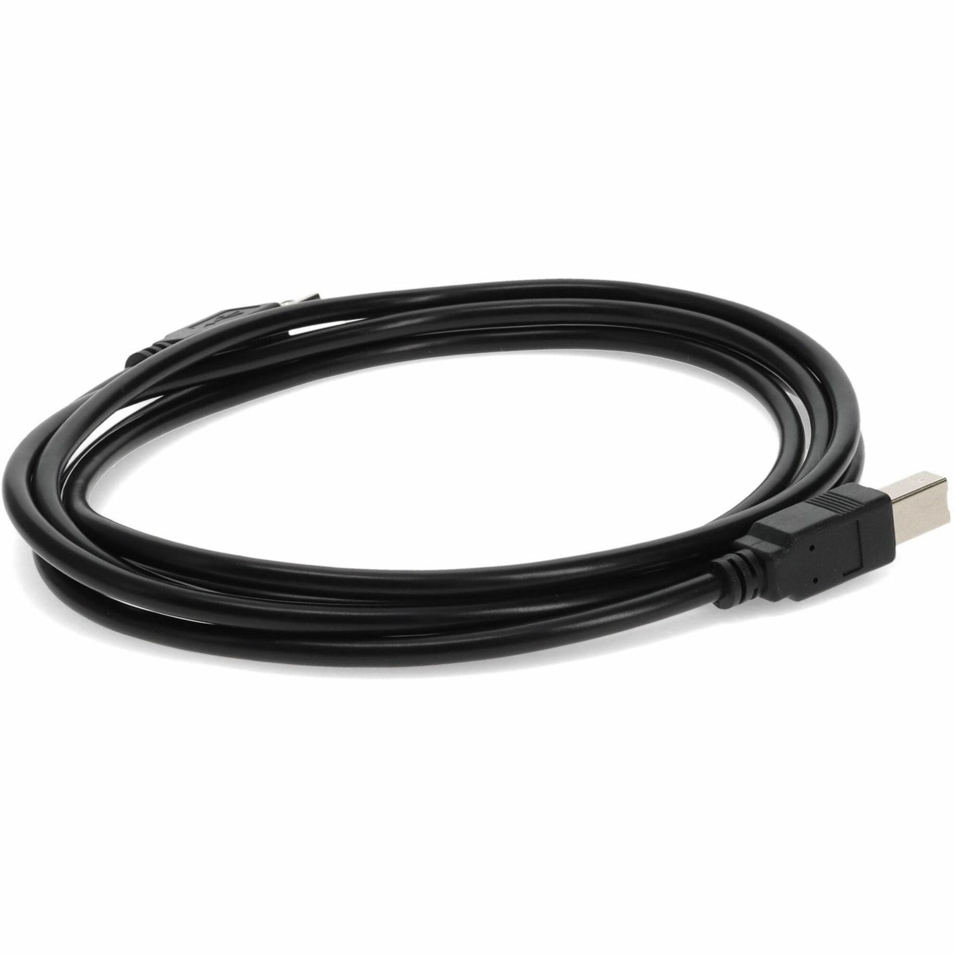 AddOn USBEXTAB10 10ft USB Type A Male to Type B Male Black Cable, Data Transfer Cable