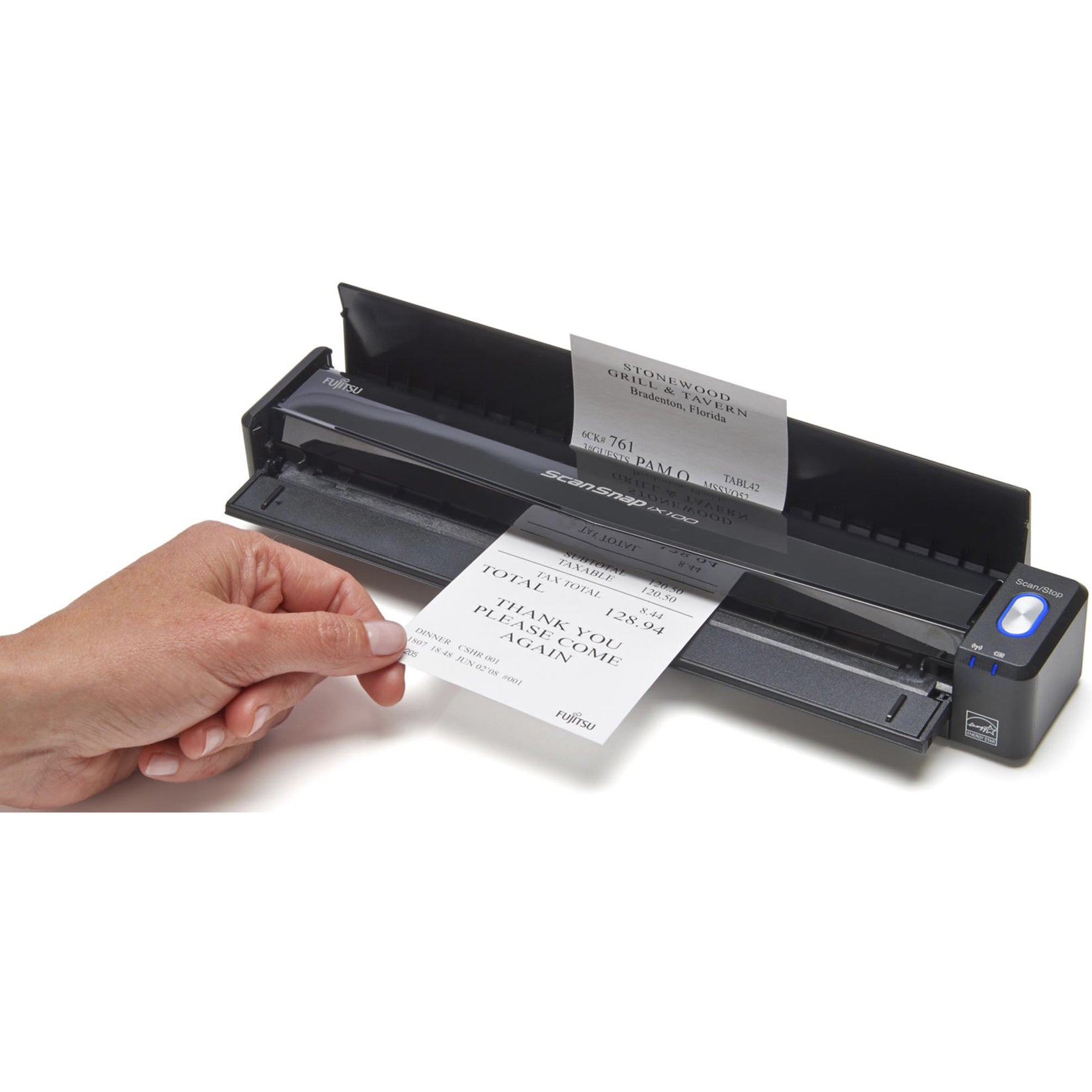 Fujitsu PA03688-B005 ScanSnap iX100 Mobile Scanner for PC and Mac, Wireless, Portable, Color Scanning