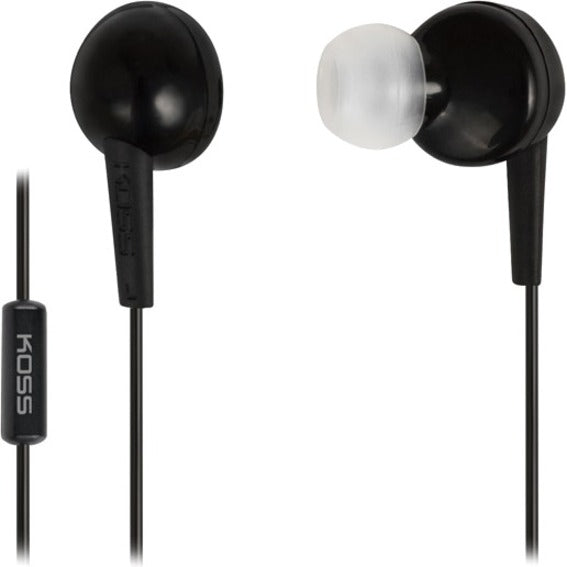 Koss KEB6IK KEB6i Earset, Binaural Earbud with On-cable Microphone, Comfortable, Black
