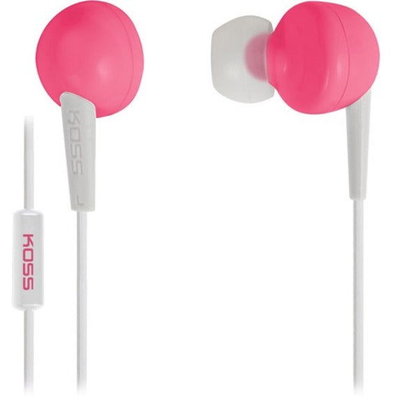 Koss KEB6IP KEB6i Earset, Binaural Earbud with On-cable Microphone, Pink