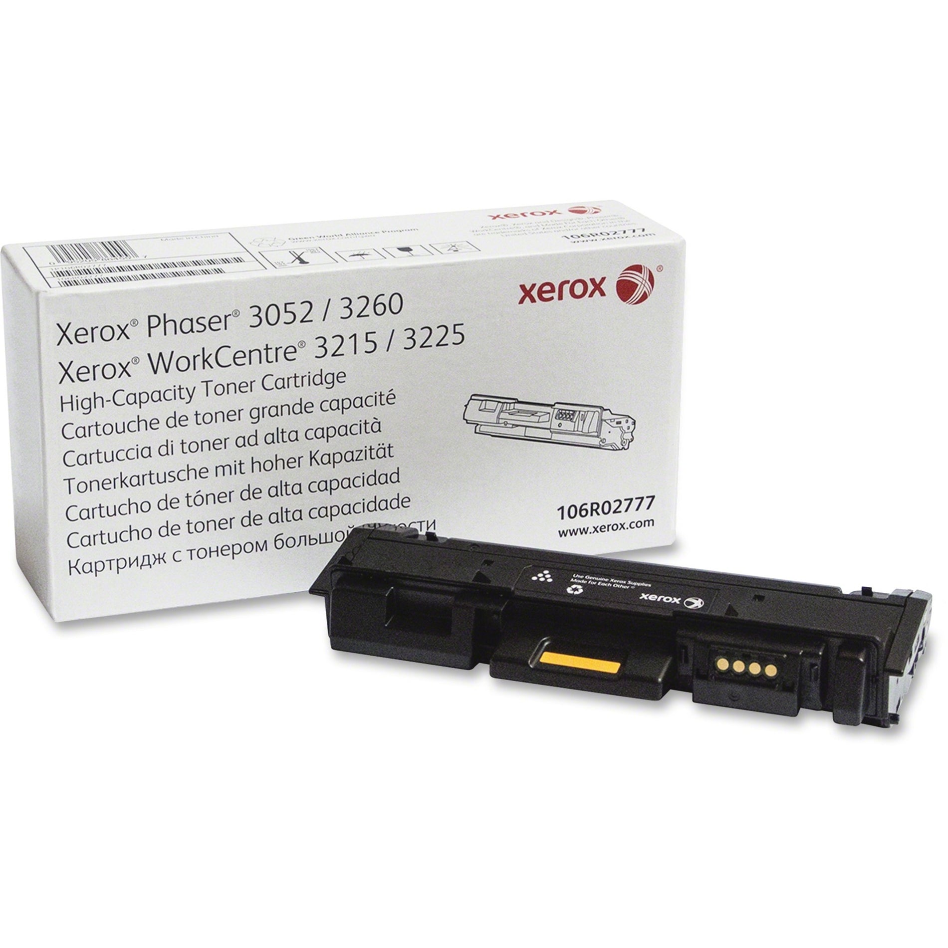Xerox 106R02777 Phaser 3260/WC 3215 High Capacity Toner Cartridge, 3000 Pg Yield, Black