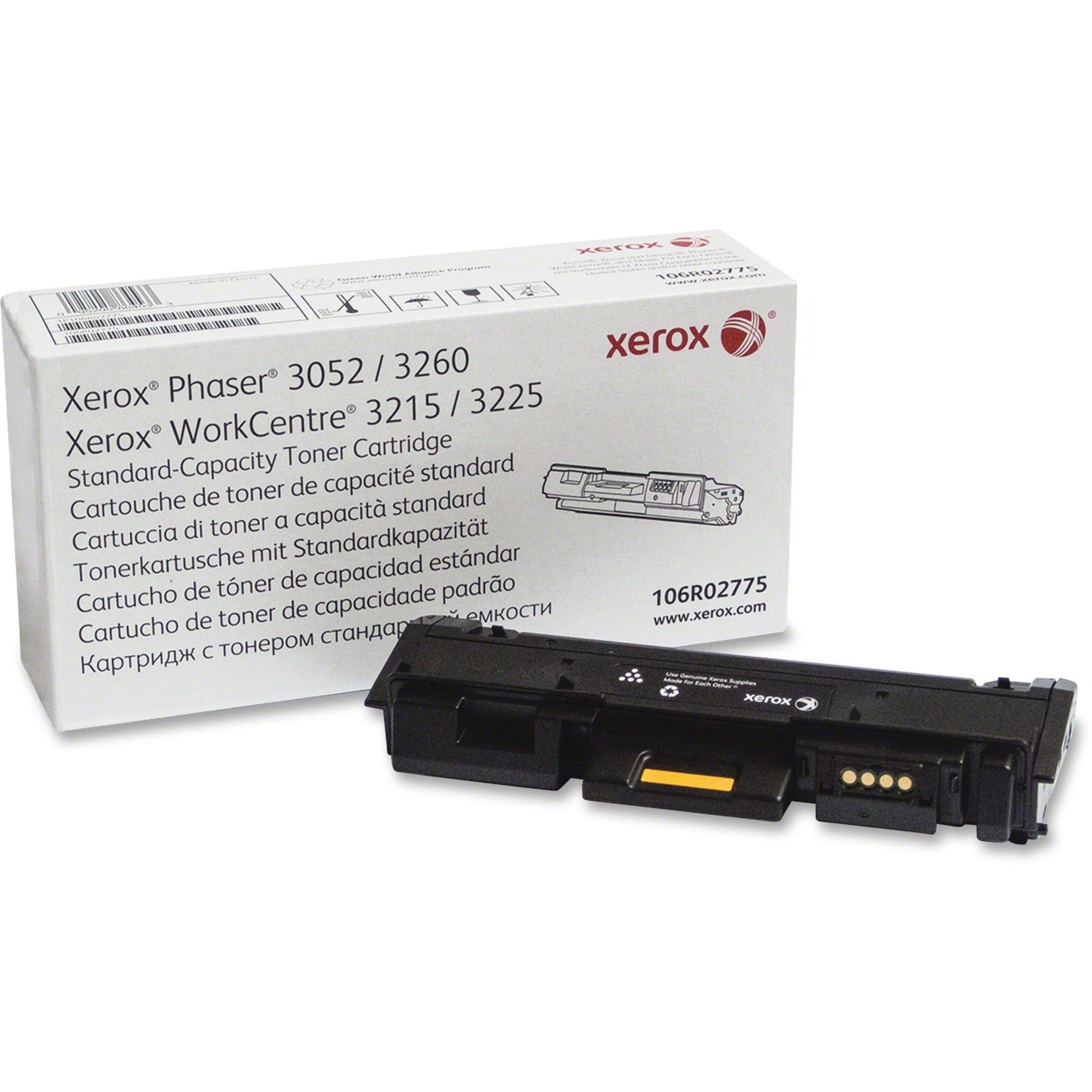 Xerox 106R02775 Phaser 3260/WC 3215 Standard Toner Cartridge, 1500 Pages Yield, Black