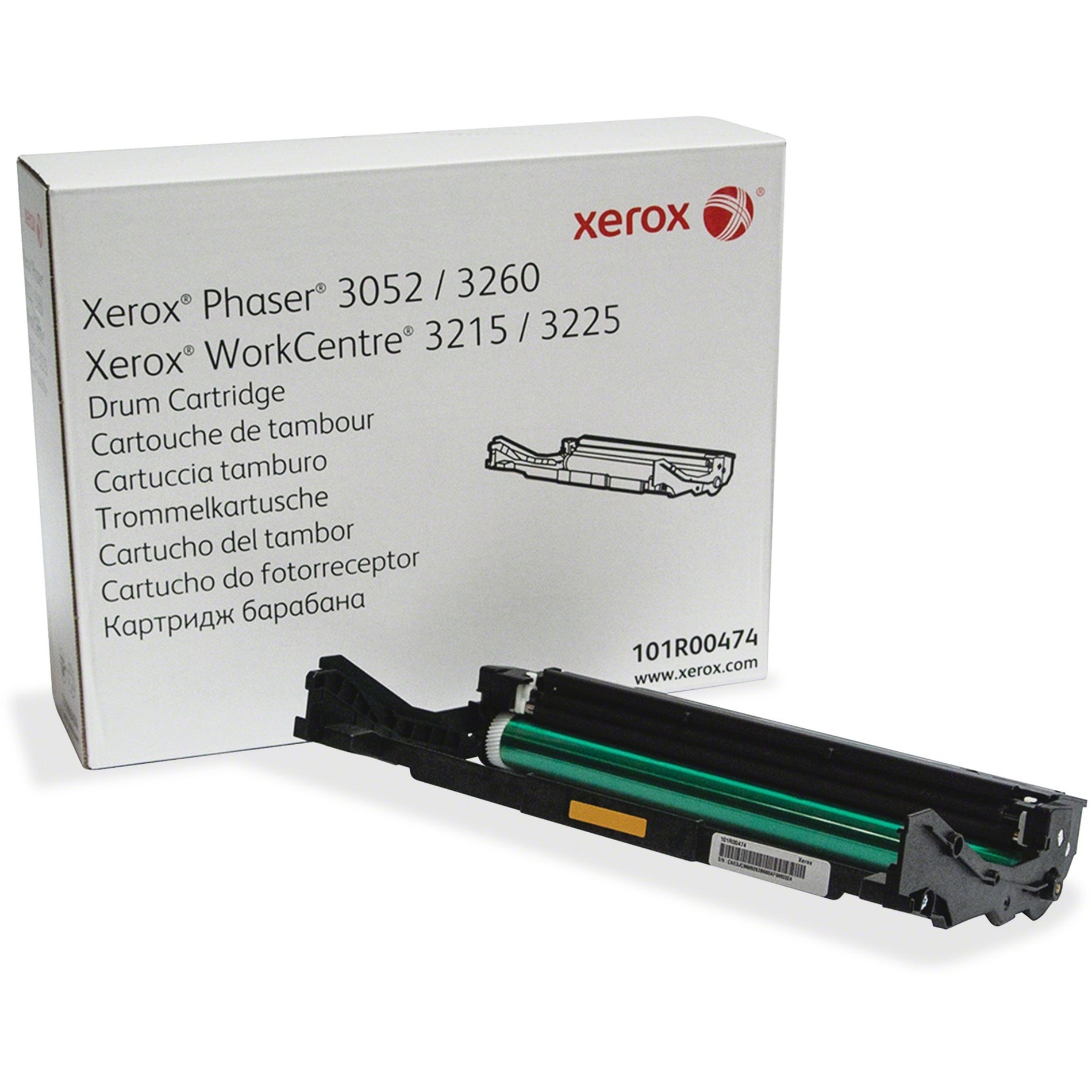 Xerox 101R00474 Phaser 3250/WorkCentre 3225 Drum Cartridge, Black, 10,000 Page Yield