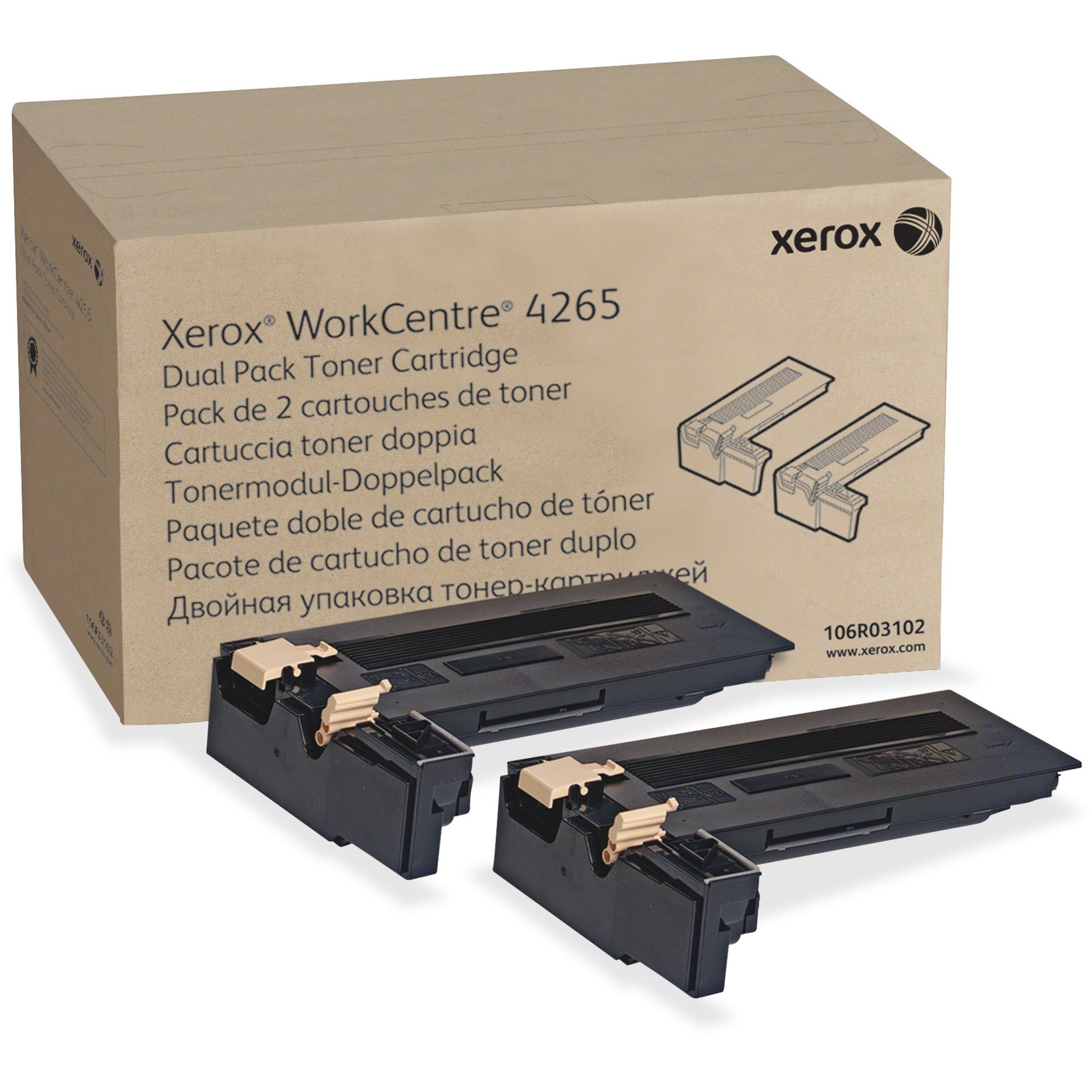 Xerox 106R03102 16R312 Dual Capacity WC Toner Cartridge, Extra High Yield, Black, 25000 Pages