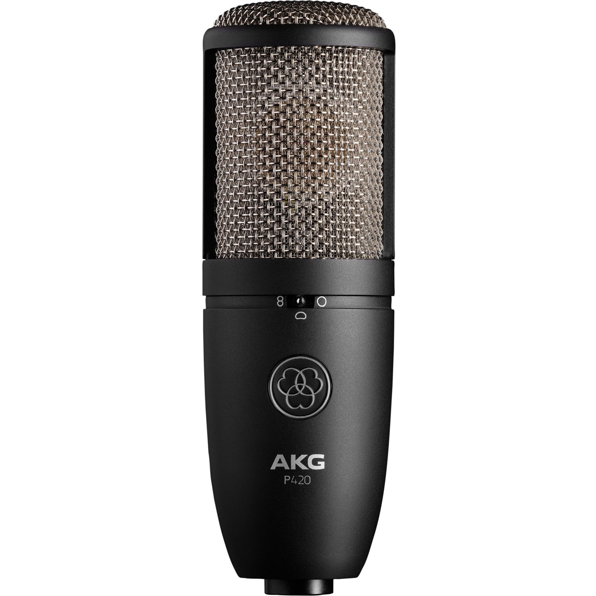 AKG 3101H00430 P420 High-Performance Dual-Capsule True Condenser Microphone, Handheld Wired Mic with Cardioid and Omni-directional Polar Patterns