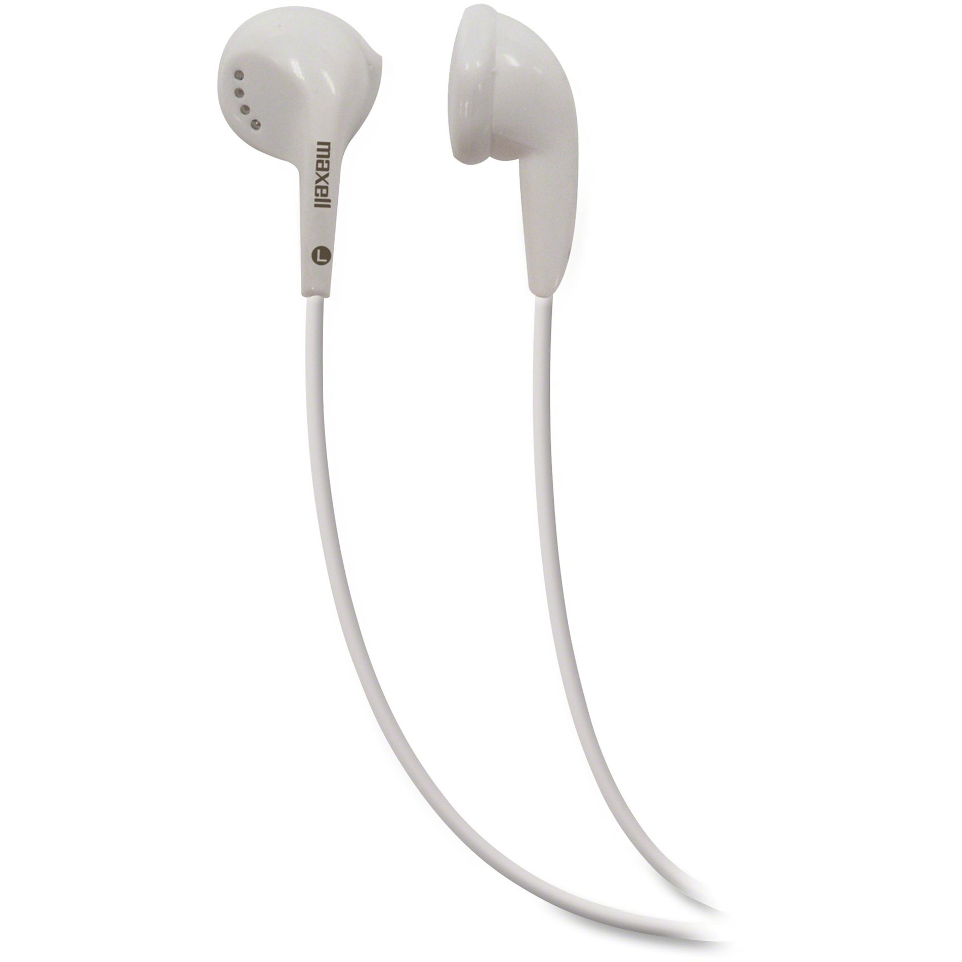 Maxell 190599 EB-95 White Earbuds, Lightweight, Comfortable Stereo Sound