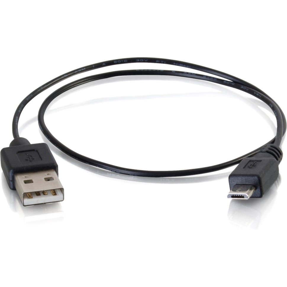 C2G 27053 18 inch USB Charging Cable, Ultra Flexible, Corrosion Resistant, Black