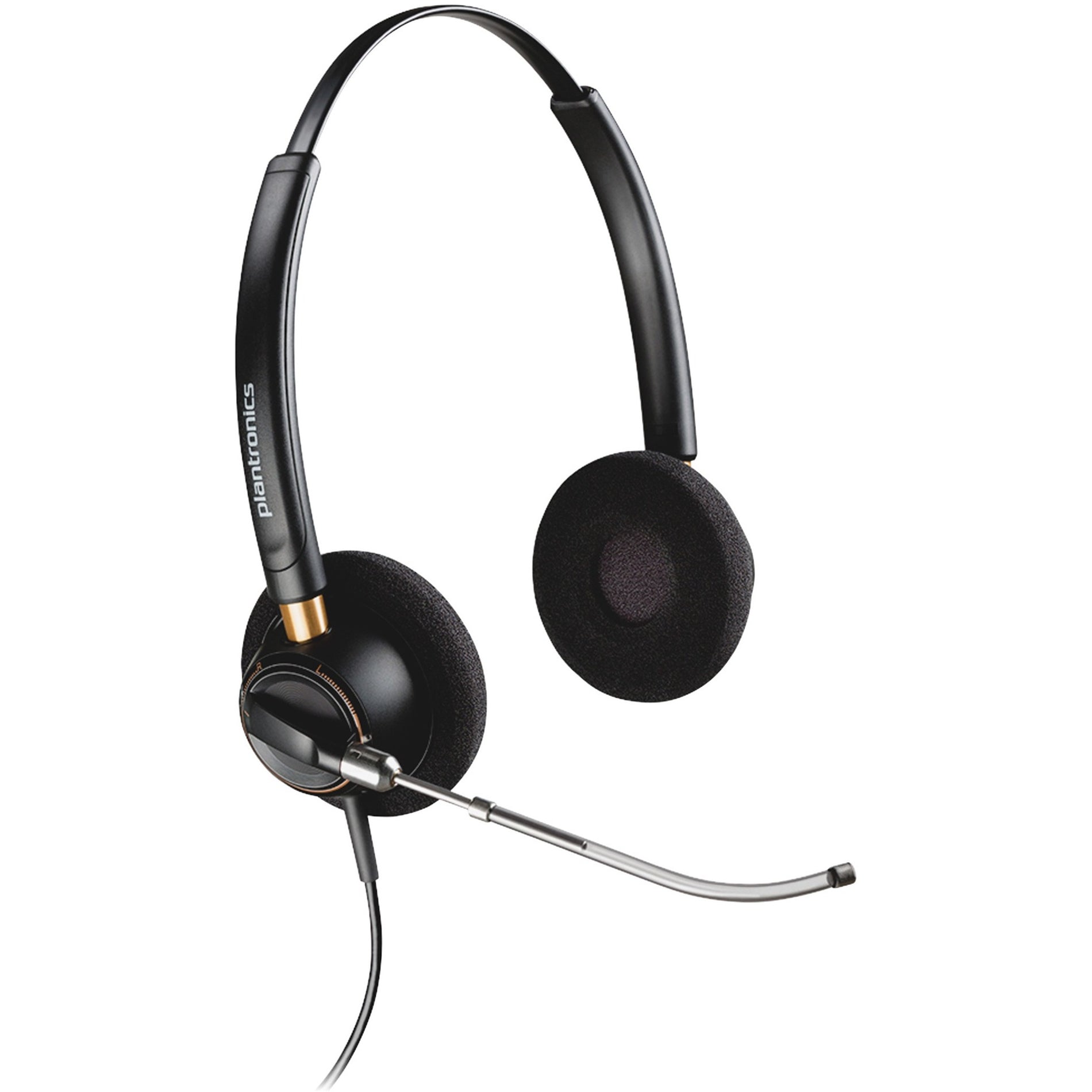 Plantronics 89436-01 EncorePro HW520V Headset, Monaural Voice Tube, Noise Cancelling, Over-the-head