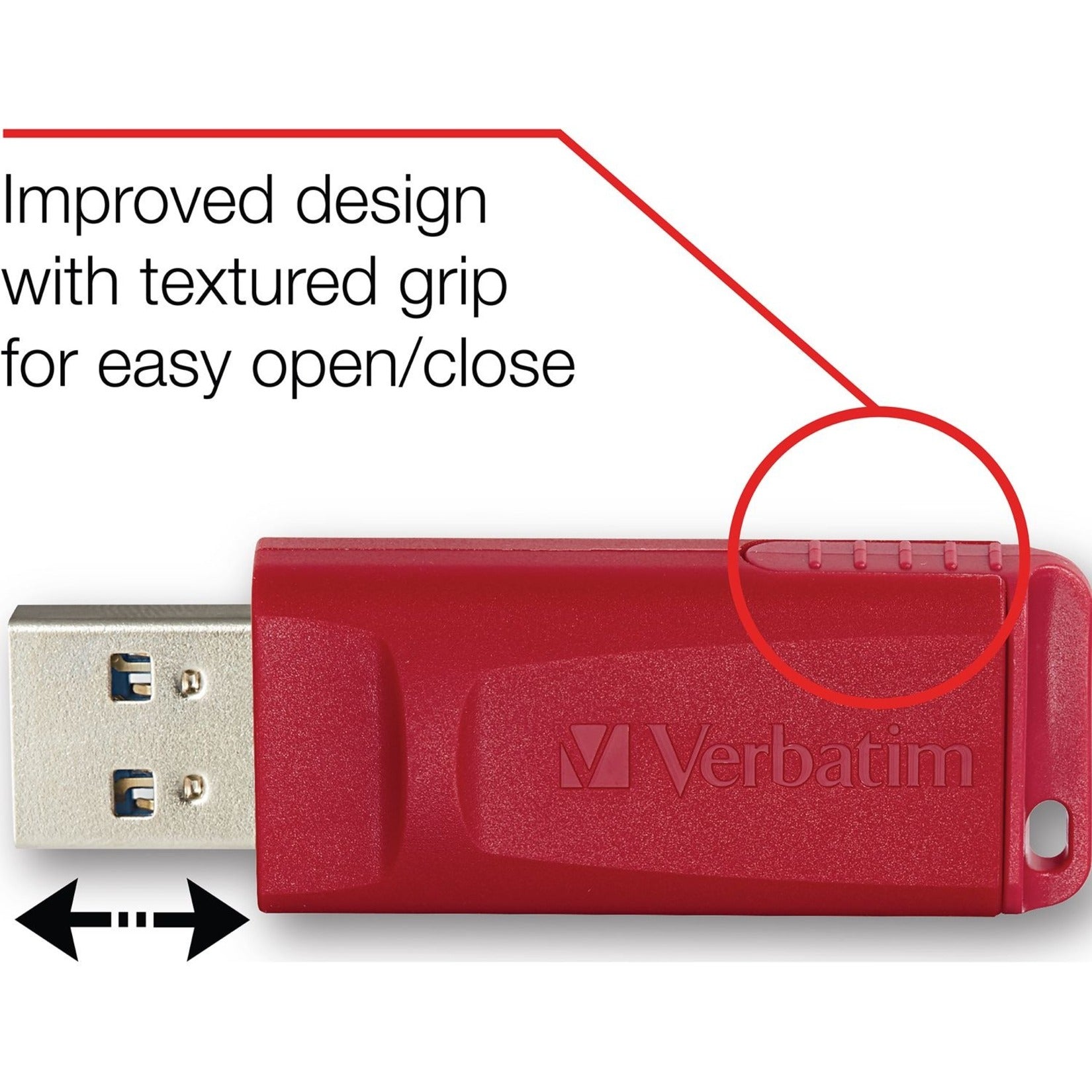Microban 98703 Store 'n' Go 8GB USB Flash Drive 3pk, Red, Green, Blue