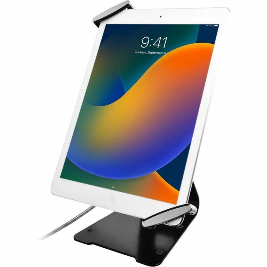 CTA Digital PAD-UATGS Universal Anti-Theft Security Grip Holder with Stand for Tablets, Rotating Stand, Adjustable Angle, Lockable