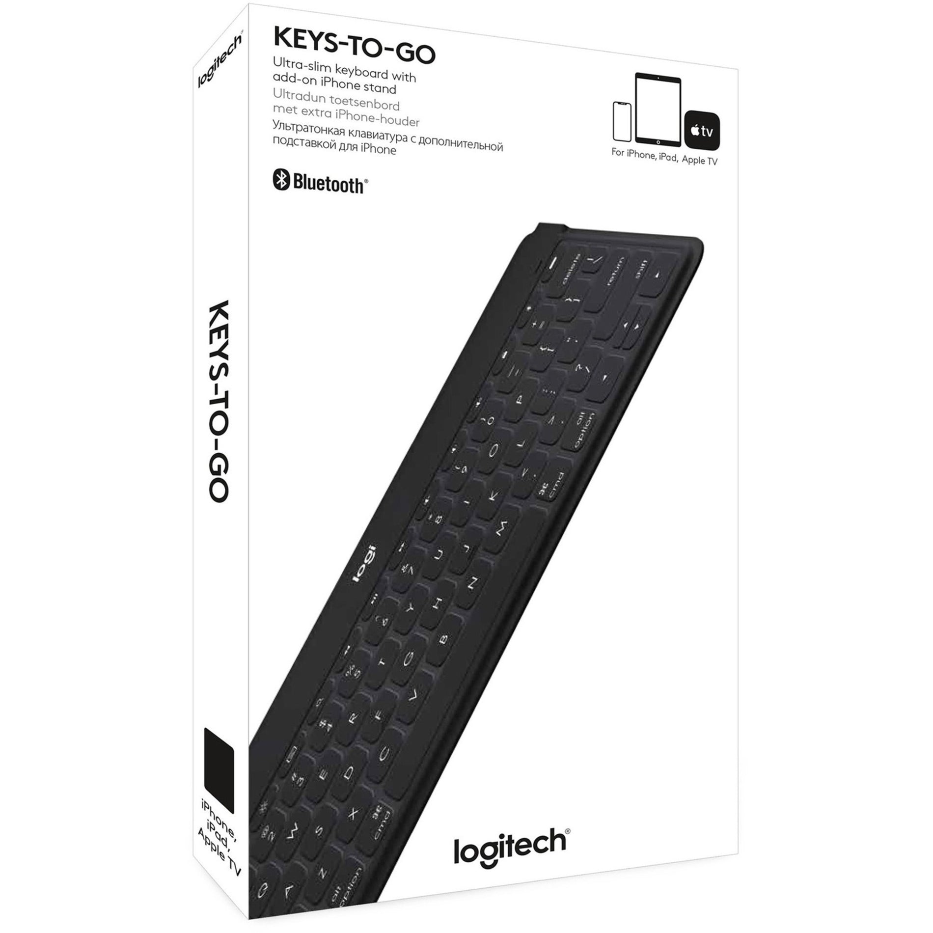 Logitech 920-006701 Keys-To-Go Ultra-Portable Bluetooth iPad Keyboard, Slim, Quiet Keys, Spill Resistant, Lightweight